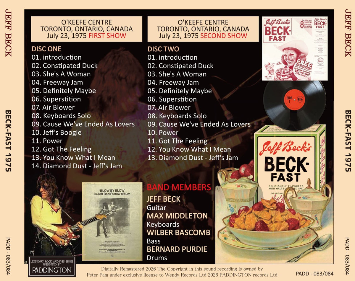 JEFF BECK / 1975 BECK-FAST (2CD)