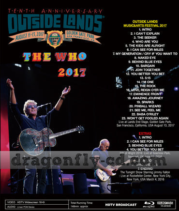 THE WHO / OUTSIDE LANDS FESTIVAL 2017 PRO-SHOT (1BDR)