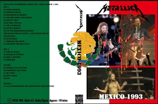 METALLICA / Mexico 1993 (2DVDR)