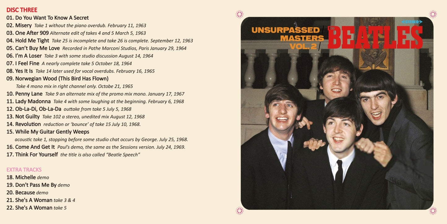THE BEATLES / UNSURPASSED MASTERS VOL.2 (3CD)