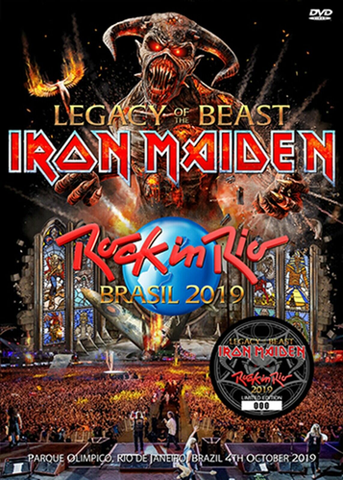 Iron Maiden Rock In Rio Brasil 2019 4th October DVD 1 Disc Music F/S