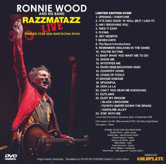 RONNIE WOOD / RAZZMATAZZ LIVE FEARLESS TOUR 2026 EXCLUSIVE LIMITED EDITION (2CD+1DVDR)