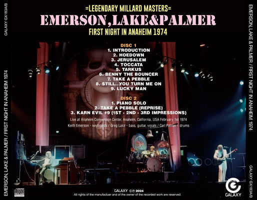 EMERSON, LAKE & PALMER / FIRST NIGHT IN ANAHEIM 1974 (2CDR)