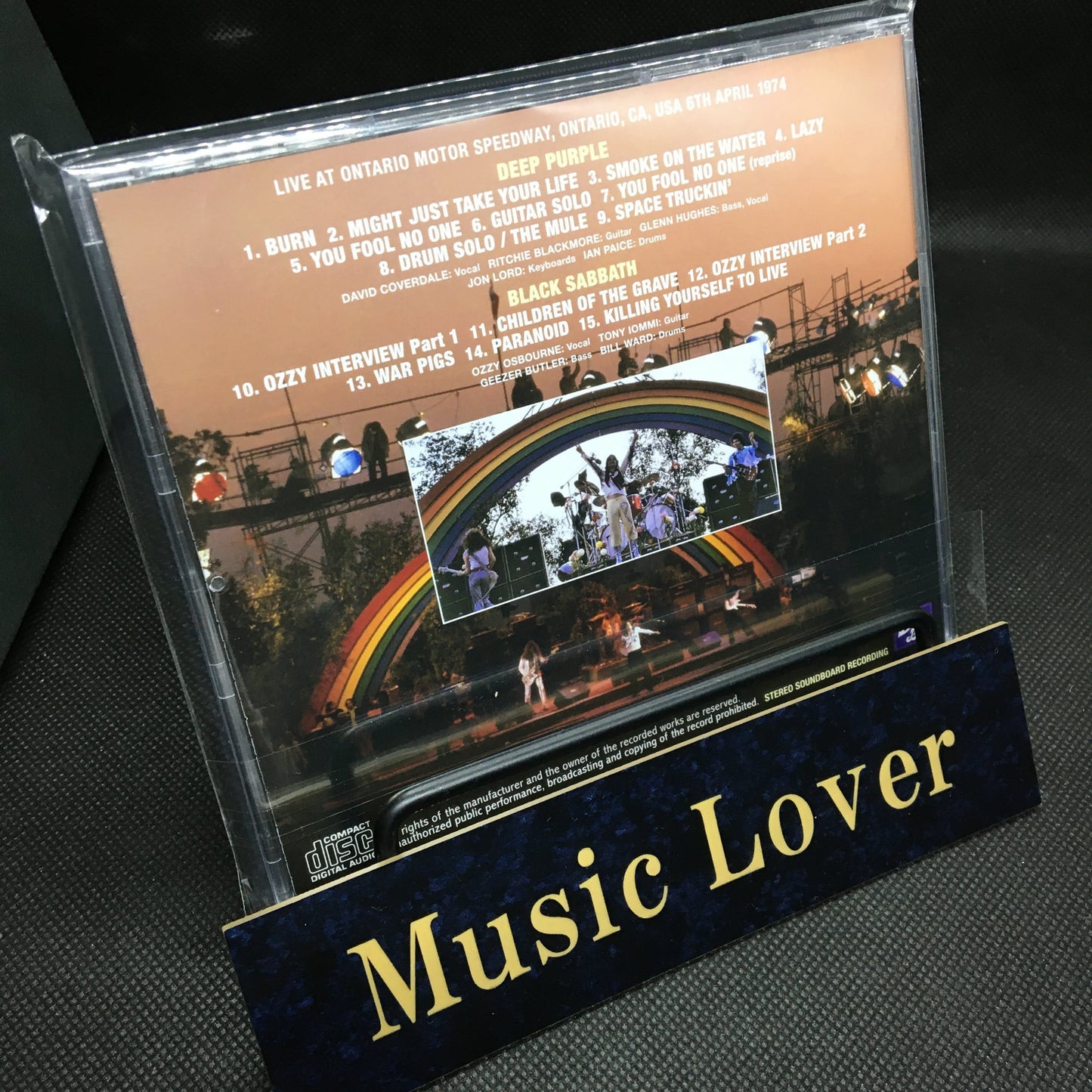 DEEP PURPLE / BLACK SABBATH / CALIFORNIA JAM 1974 RADIO BROADCAST STEREO SOUNDBOARD (1CD)