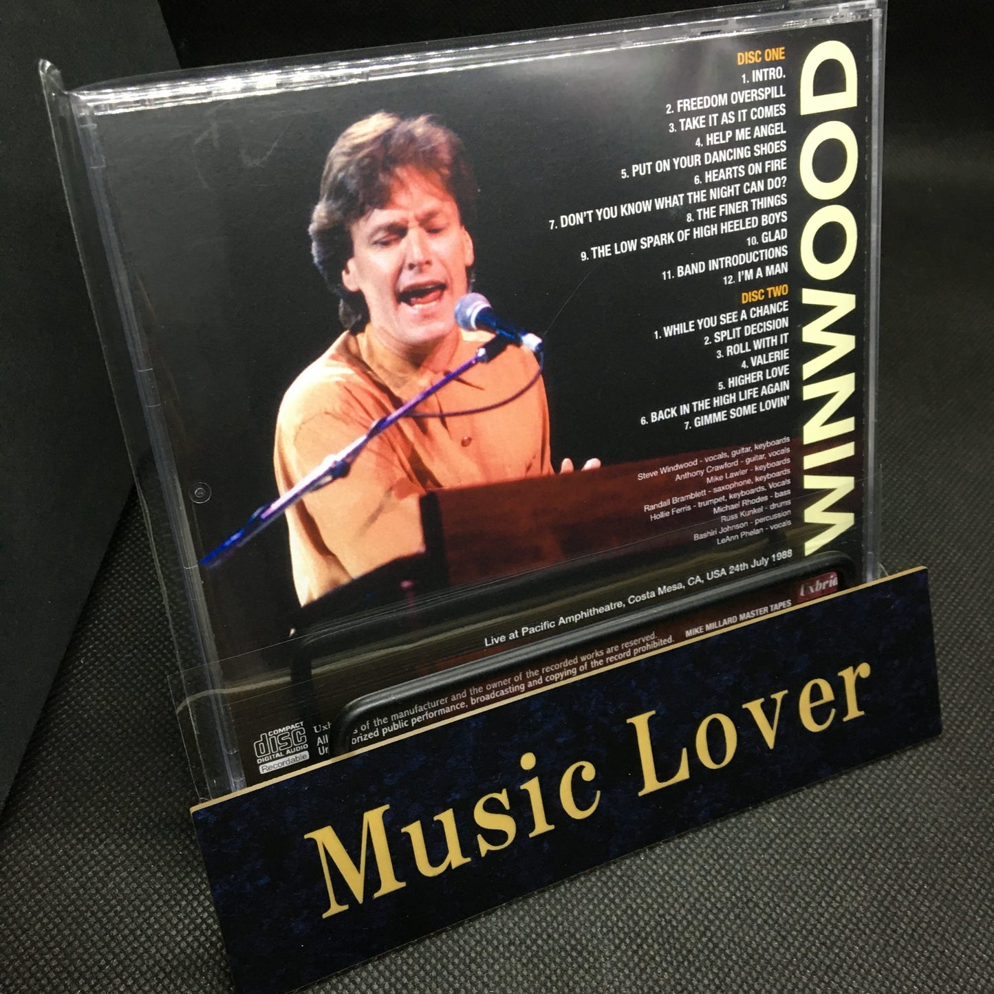 STEVE WINWOOD / COSTA MESA 1988 MIKE MILLARD MASTER TAPES (2CDR)