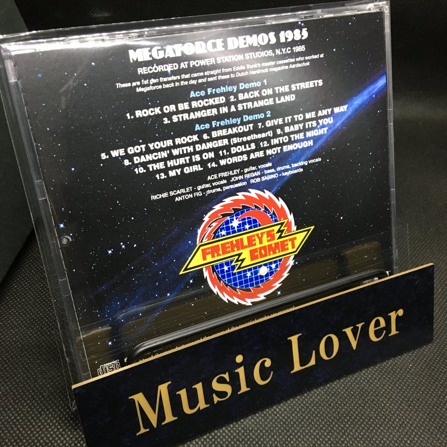 ACE FREHLEY / MEGAFORCE DEMOS 1985 STEREO SOUNDBOARD (1CDR)
