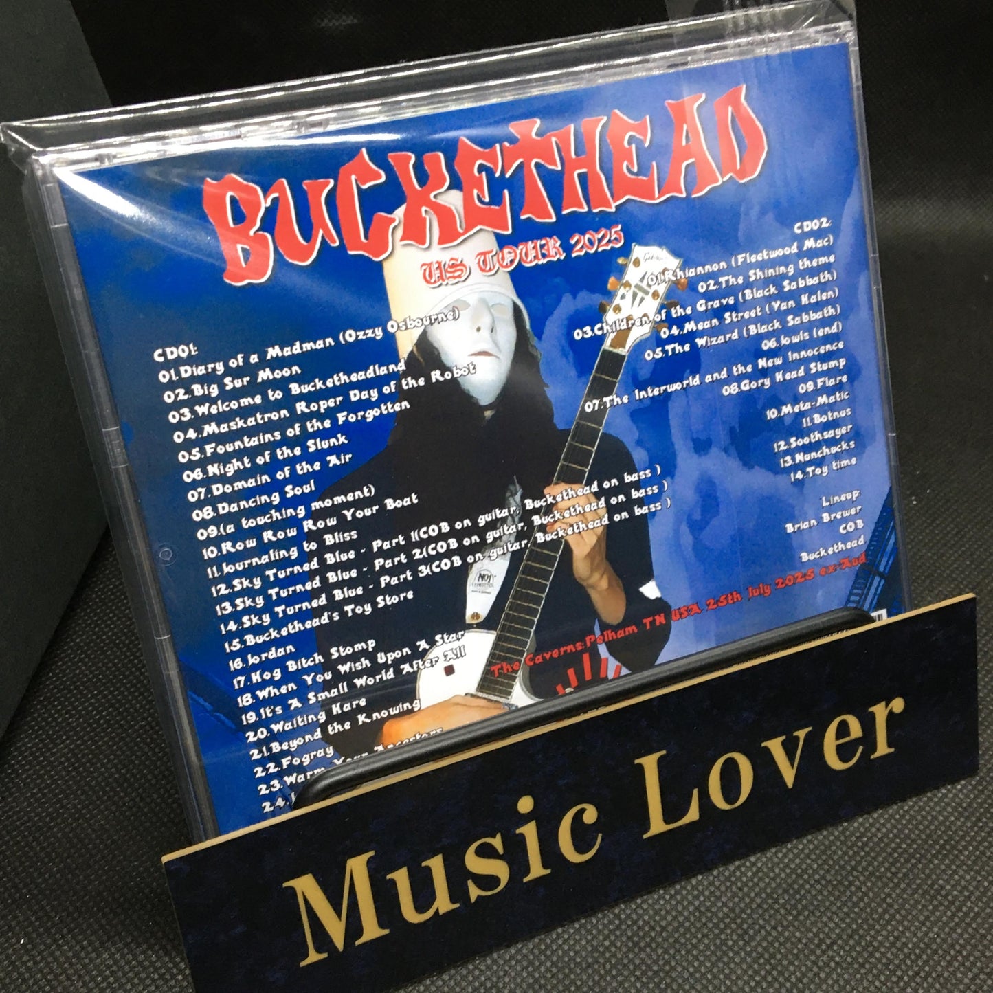 Buckethead / US Tour 2025 The Caverns Pelham TN USA 25th July 2025 (2CDR) Forever Ozzy Osbourne