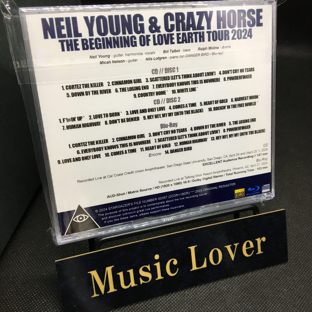 NEIL YOUNG & CRAZY HORSE / THE BEGINNING OF LOVE EARTH TOUR 2024 (2CDR+1BDR)