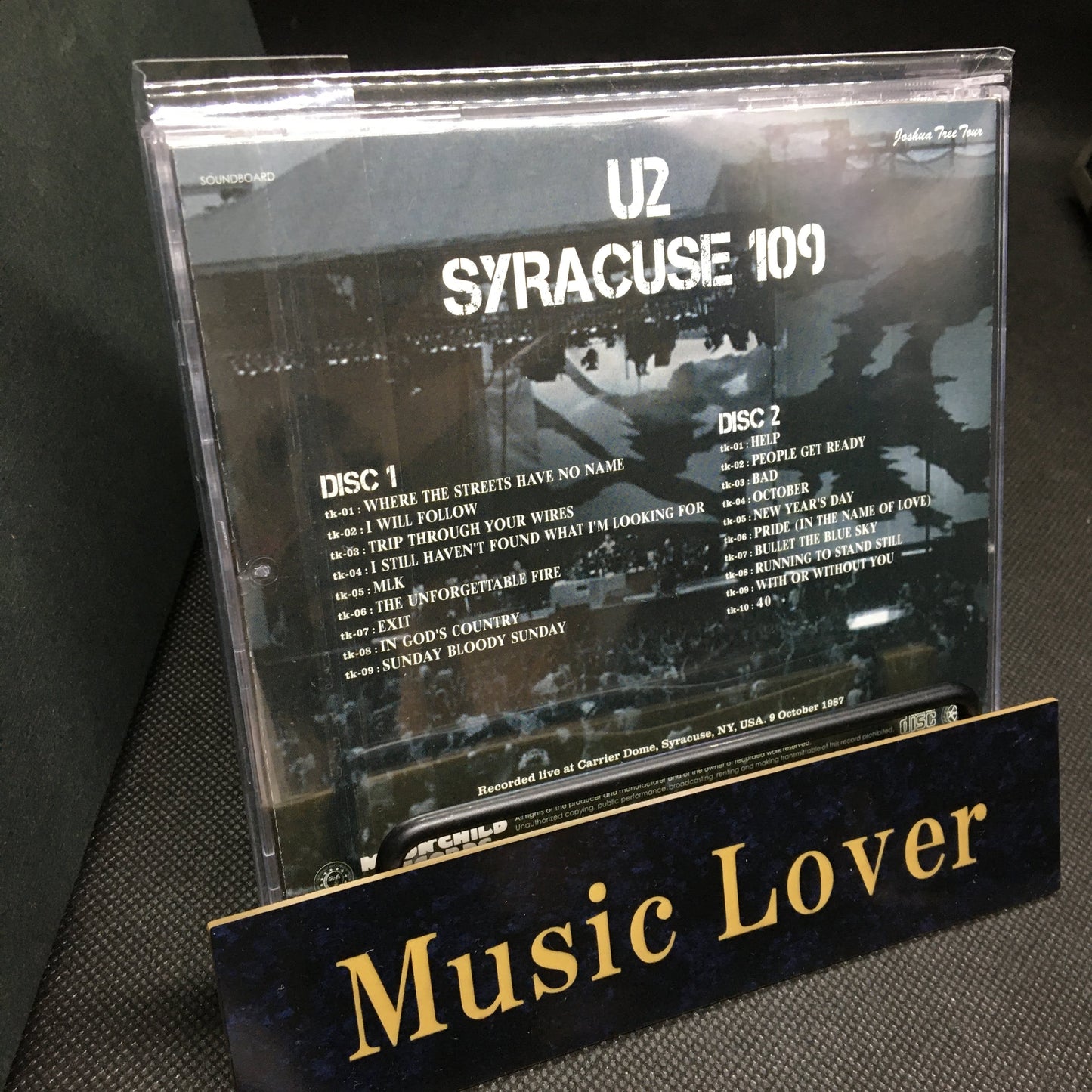U2 / Syracuse 109 Joshua Tree Tour 1987 (2CD) Soundboard