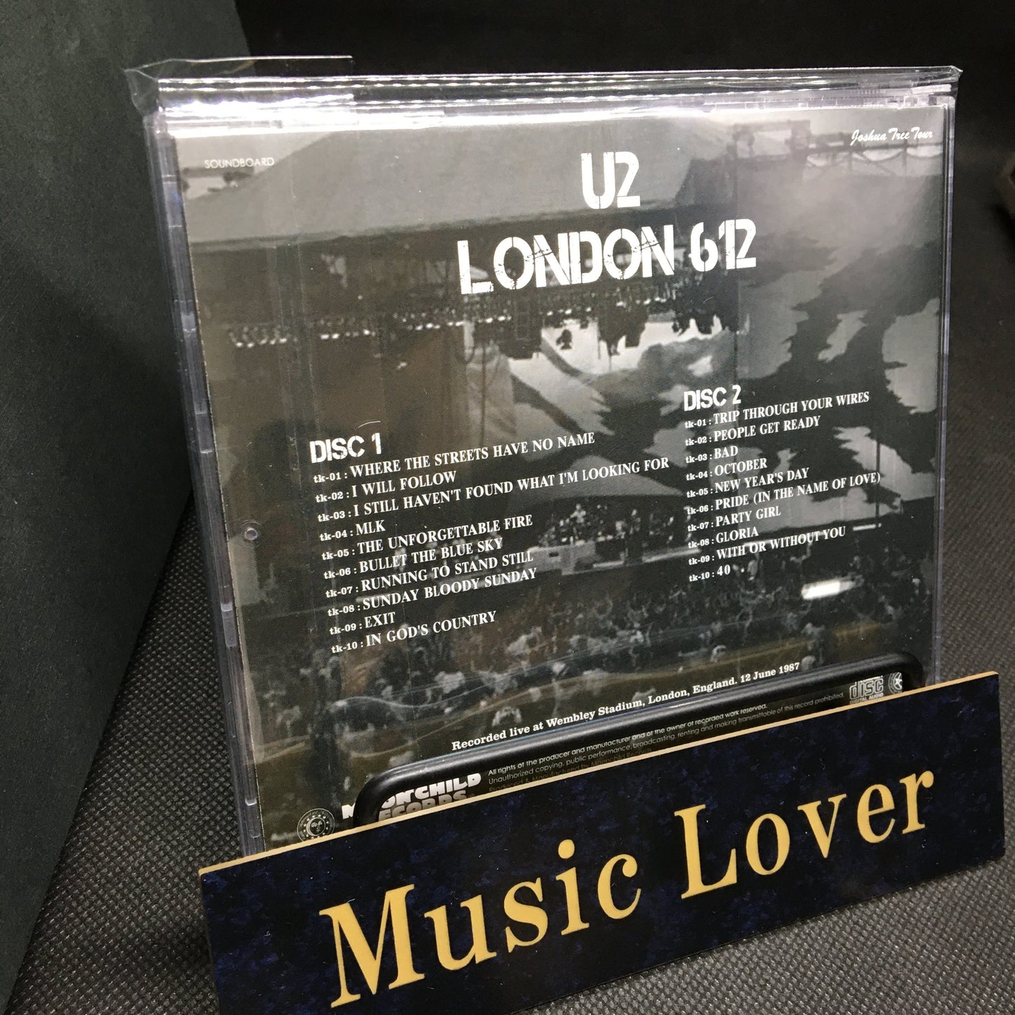 U2 / London 612 Joshua Tree Tour 1987 2CD Moonchild Records
