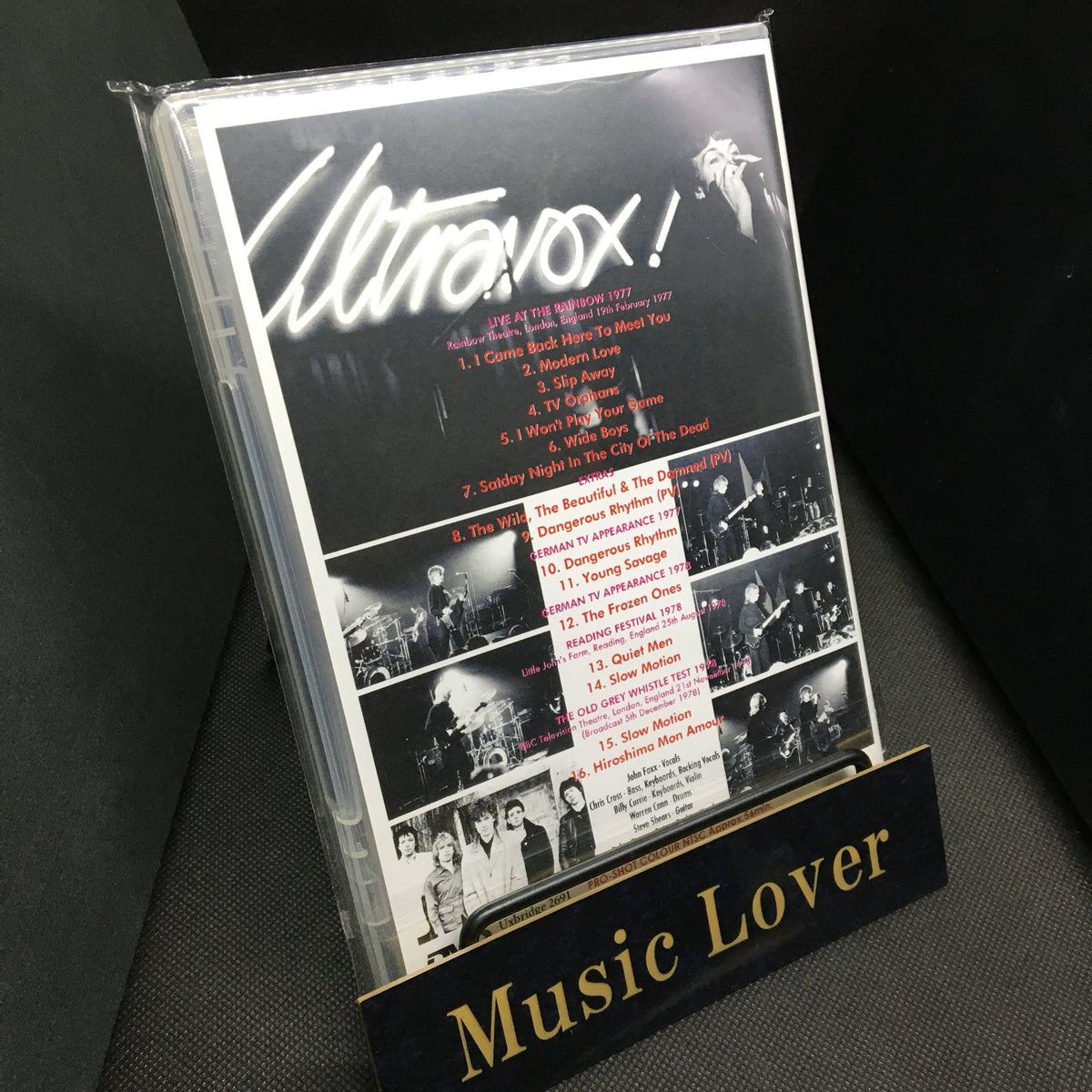 ULTRAVOX! w/JOHN FOXX / COMPLETE LIVE DOCUMENTARY 1977-1978 PRO SHOT (1DVDR)