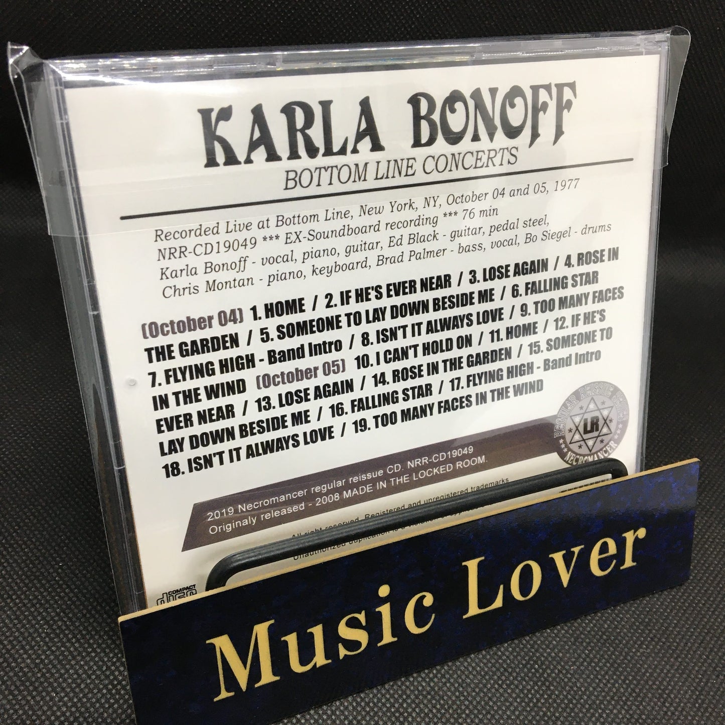 KARLA BONOFF / BOTTOM LINE CONCERTS (1CDR)