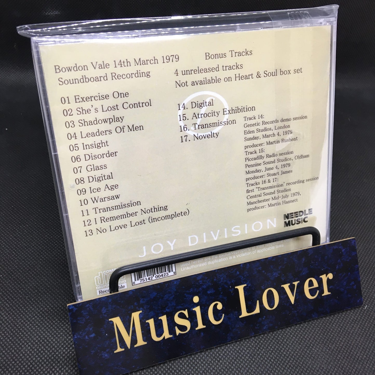 JOY DIVISION / GLASS SOUNDBOARD (1CDR)