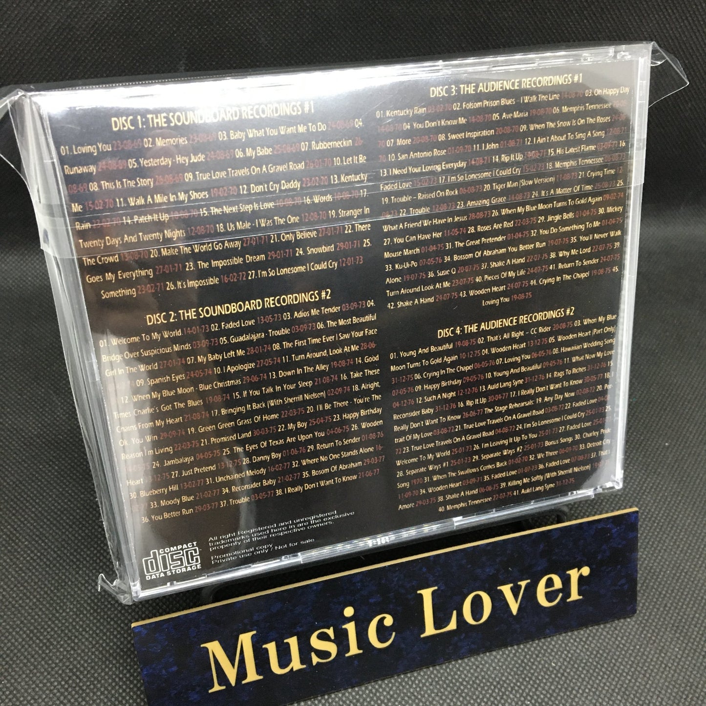 ELVIS PRESLEY / RARE LIVE COLLECTION 1969-1977 (4CDR)