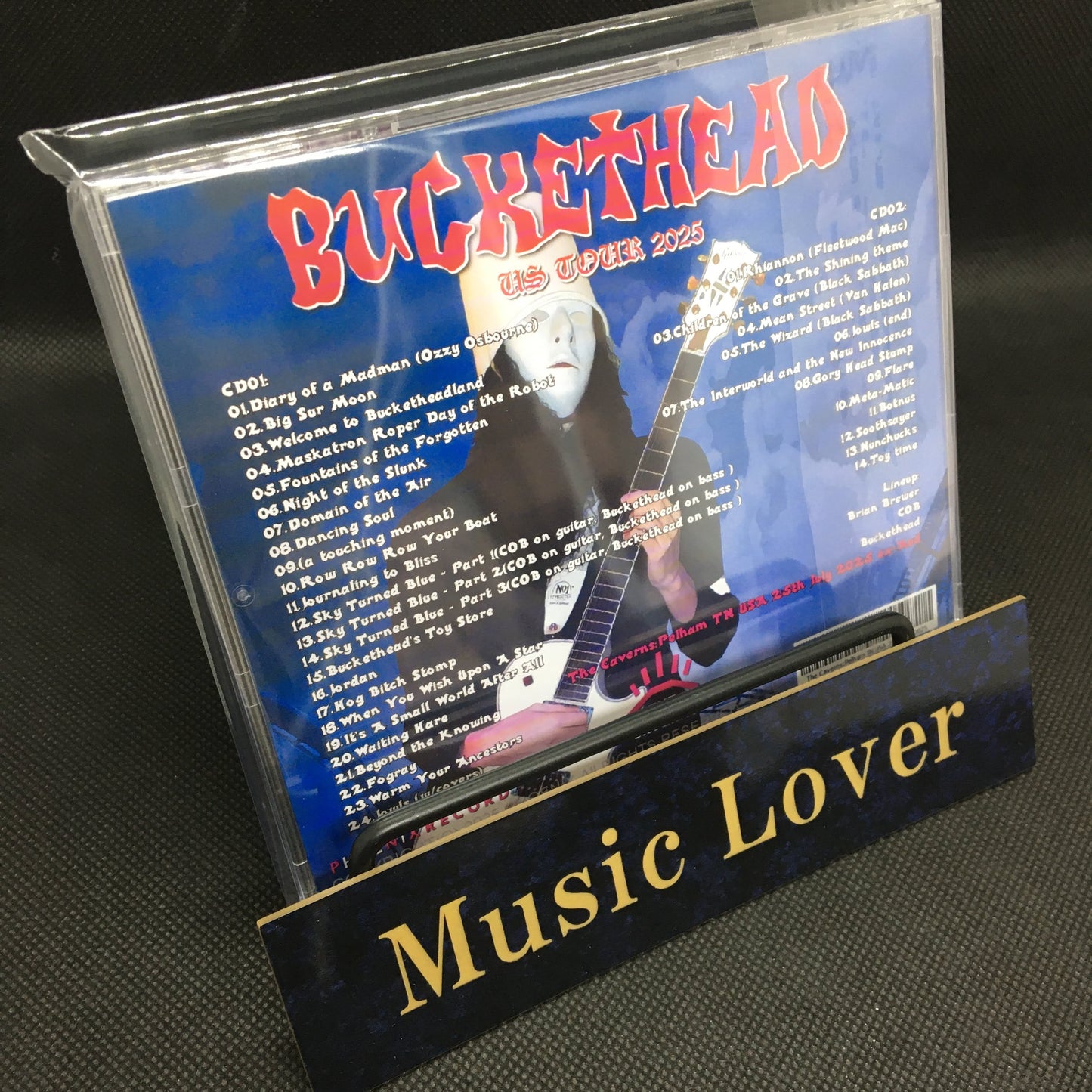 Buckethead / US Tour 2025 The Caverns Pelham TN USA 25th July 2025 (2CDR) Forever Ozzy Osbourne