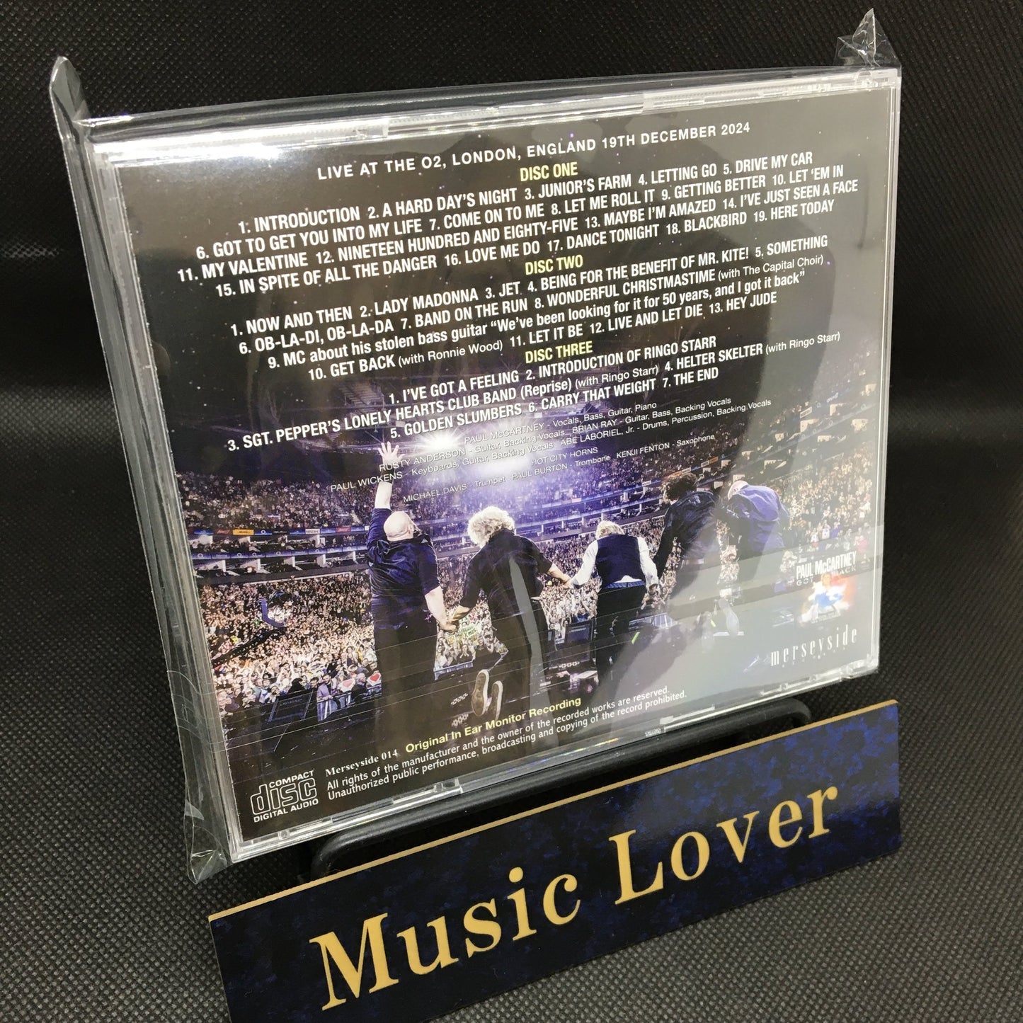 PAUL McCARTNEY / LONDON 2024 2ND NIGHT ‘GOT BACK’ FINAL SHOW ORIGINAL IN EAR MONITOR RECORDING (3CD)