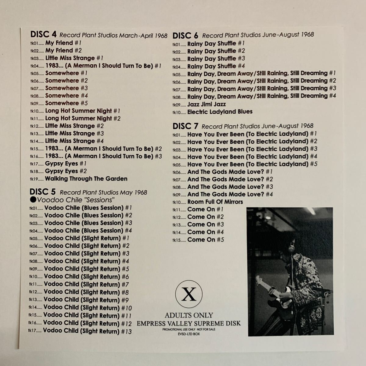 JIMI HENDRIX / PANDORA’S BOX + EZY RYDER & ELECTRIC LADYLAND SESSIONS STUDIO SESSION 2 Set (10CD BOX)