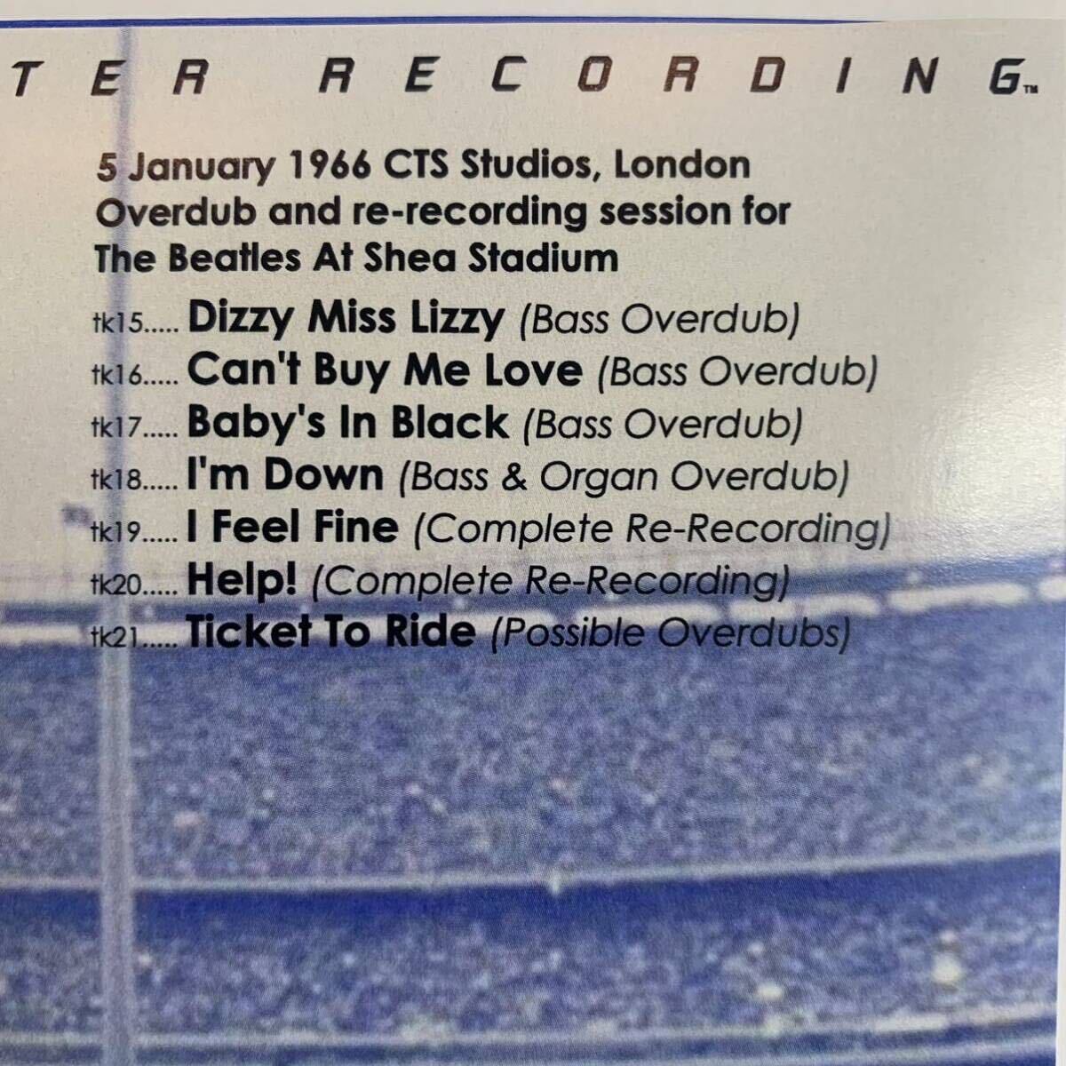 THE BEATLES / SHEA! The Complete Unadulterated Shea Stadium Soundboard Recording (1CD)