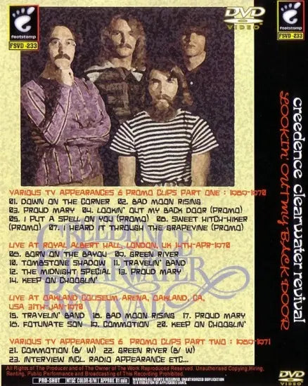 CCR (CREEDENCE CLEARWATER REVIVAL) / LOOKIN' OUT MY BACK DOOR (1DVDR) PRO SHOT