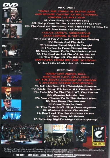 ELTON JOHN / LIVE EXPERIENCES (2DVDR)