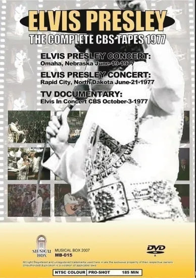 ELVIS PRESLEY / THE COMPLETE CBS TAPES 1977 (1DVDR)
