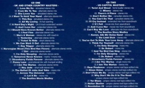 THE BEATLES / RARE MASTERS  (2CD)