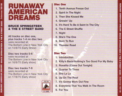 Bruce Springsteen & The E Street Band / Runaway American Dreams (2CD) 19 Tracks