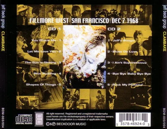 JEFF BECK GROUP／CLAMBAKE (2CD)