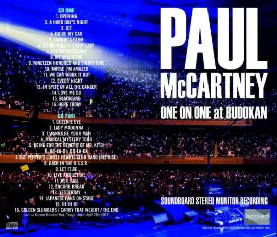 PAUL McCARTNEY / ONE ON ONE LIVE AT BUDOKAN THE ARENA  2017 (2CD)