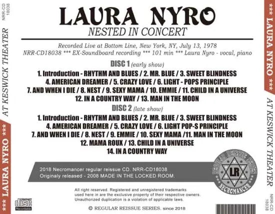LAURA NYRO / NESTED IN CONCERT (2CDR)