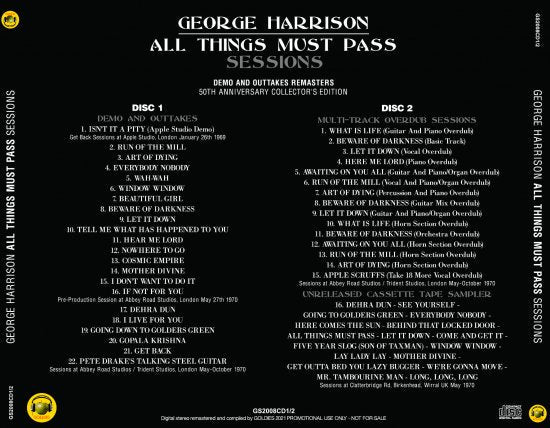 GEORGE HARRISON / ALL THINGS MUST PASS ALTERNATES + SESSIONS Set (4CD)