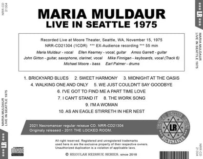 MARIA MULDAUR / LIVE IN SEATTLE 1975 (1CDR)