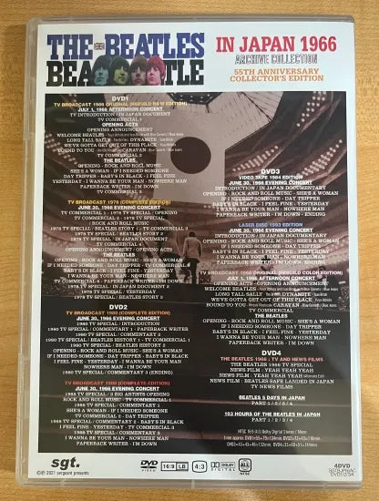 THE BEATLES / IN JAPAN 1966 ARCHIVE COLLECTION 55TH ANNIVERSARY (4DVD)