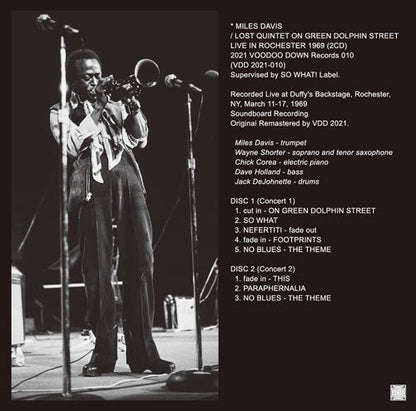 MILES DAVIS / LOST QUINTET ON GREEN DOLPHIN STREET (2CD)
