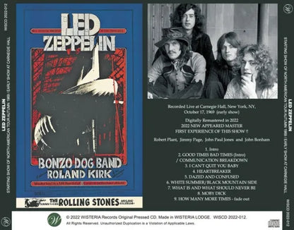 LED ZEPPELIN / STARTING SHOW OF NORTH AMERICAN TOUR AUTUMN 1969 (1CD)