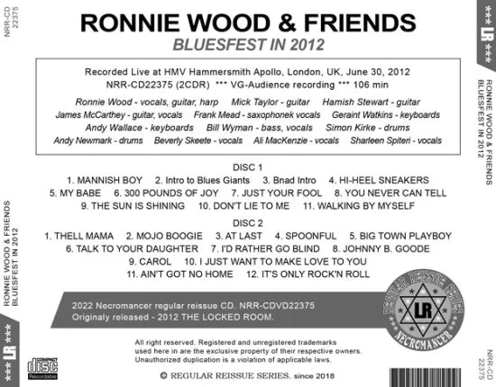 RONNIE WOOD & FRIENDS / BLUESFEST IN 2012 (2CDR)