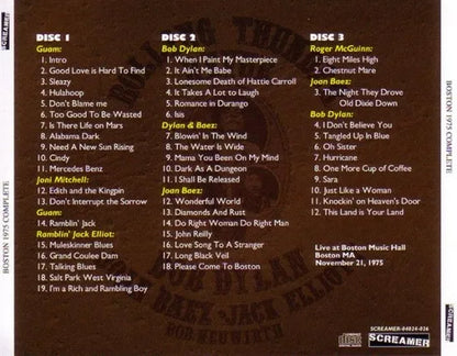 BOB DYLAN / ROLLING THUNDER REVUE BOSTON 1975 (3CD)