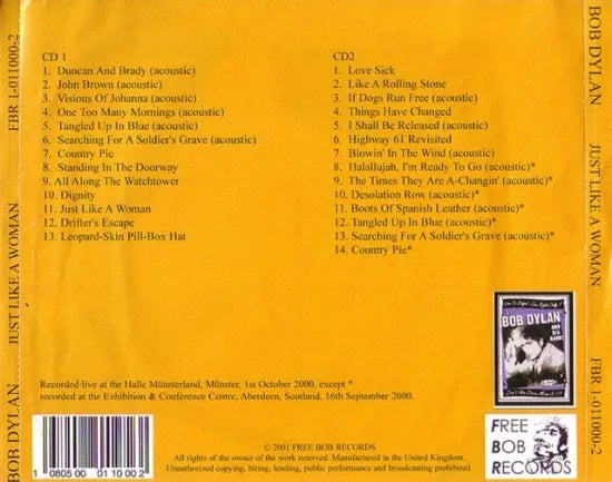 BOB DYLAN / JUST LIKE A WOMAN (2CD)