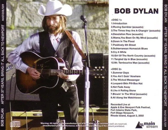 BOB DYLAN / AFTER 37 YEARS, BRING IT ALL BACK TO NEWPORT (2CD)
