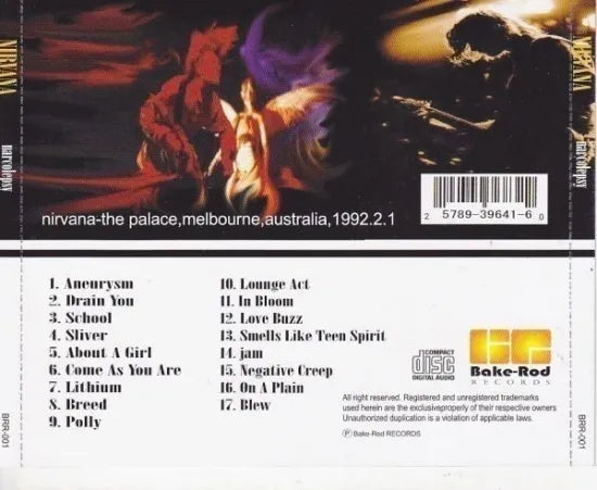 Nirvana / Narcolepsy 1992 Melbourne Australia (1CD)