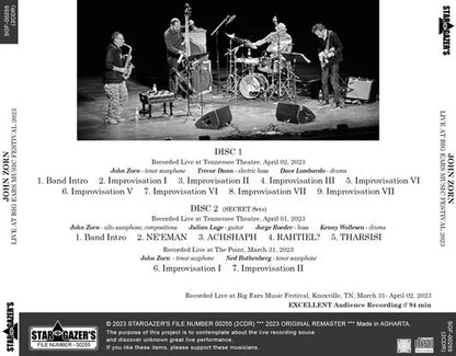 JOHN ZORN / LIVE AT BIG EARS MUSIC FESTIVAL 2023 (2CDR)