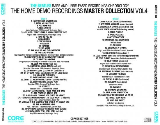 The Beatles / The Home Demo Recordings Master Collection Vol.4 (2CD)
