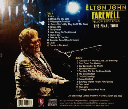 ELTON JOHN / THE FINAL TOUR AT BARCLAYS CENTER 2022 (2CDR)