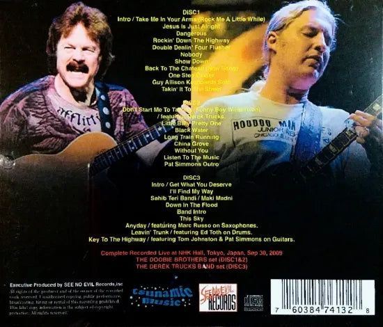 THE DOOBIE BROTHERS & THE DEREK TRUCKS BAND / DOUBLE DEALIN' FOR MORE PLEASURES!  (3CDR)