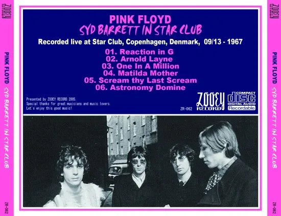 PINK FLOYD / SYD BARRETT IN STAR CLUB (1CDR)