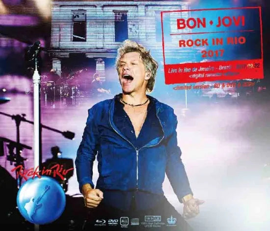 BON JOVI / Rock in Rio 2017 digital remaster version HD Pro-shot (1BDR+1DVDR+2CDR)
