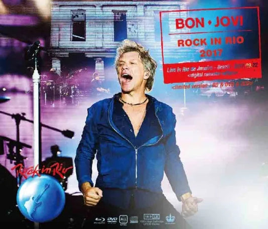 BON JOVI / Rock in Rio 2017 digital remaster version HD Pro-shot (1BDR+1DVDR+2CDR)