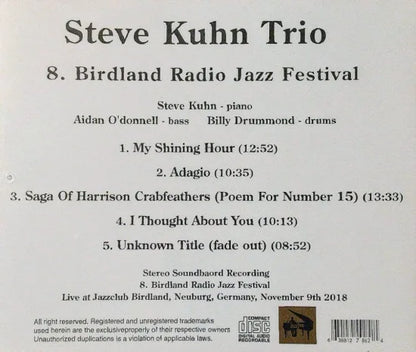 Steve Kuhn Trio / 8. Birdland Radio Jazz Festival STEREO SOUNDBOARD (1CDR)