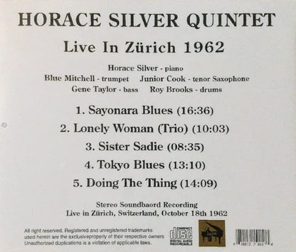 Horace Silver Quintet / Live In Zürich 1962 SOUNDBOARD (1CDR)