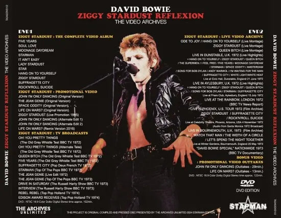 DAVID BOWIE / ZIGGY STARDUST REFLEXION THE VIDEO ARCHIVES (2DVD)